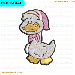 Cartoon Goose Embroidery Design 7