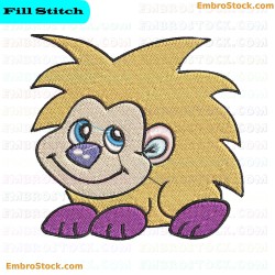 Cartoon Hedgehog Embroidery Design 14