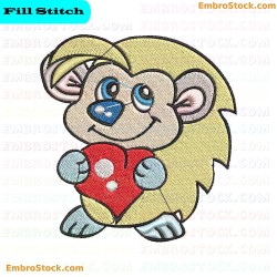 Cartoon Hedgehog Embroidery Design 18