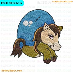 Cartoon Horse Embroidery Design 10