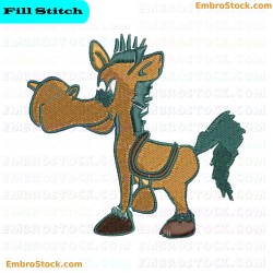 Cartoon Horse Embroidery Design 39