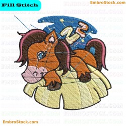 Cartoon Horse Embroidery Design 4