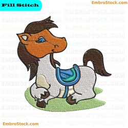 Cartoon Horse Embroidery Design 5