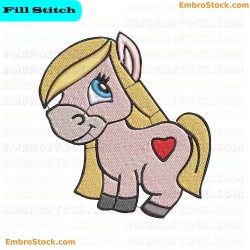 Cartoon Horse Embroidery Design 6