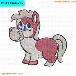 Cartoon Horse Embroidery Design 7