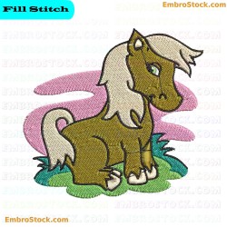 Cartoon Horse Embroidery Design 8