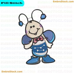 Cartoon Insect Embroidery Design 1