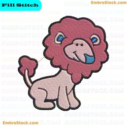 Cartoon Lion Embroidery Design 1