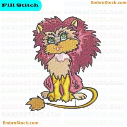 Cartoon Lion Embroidery Design 6