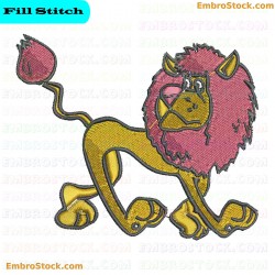 Cartoon Lion Embroidery Design 7