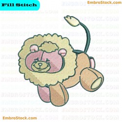 Cartoon Lion Embroidery Design 8