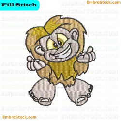 Cartoon Lion Winter Kids Embroidery Design 16