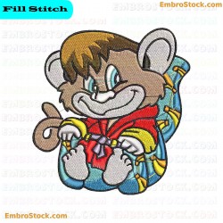 Cartoon Monkey Embroidery Design 3