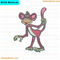 Cartoon Monkey Embroidery Design 8