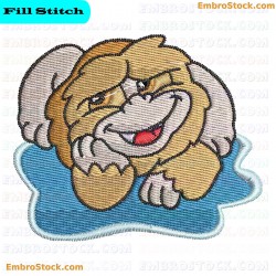 Cartoon Monkey Embroidery Design 9