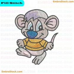 Cartoon Mouse Embroidery Design 2