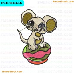 Cartoon Mouse Embroidery Design 5