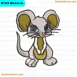 Cartoon Mouse Little Mice Embroidery Design 1