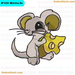 Cartoon Mouse Little Mice Embroidery Design 2