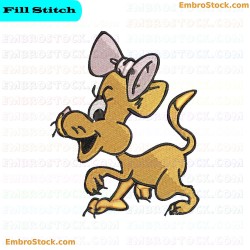 Cartoon Mouse Mouse Embroidery Design 6