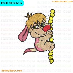 Cartoon Puppy Character Embroidery Design 18