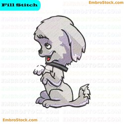 Cartoon Puppy Embroidery Design 10