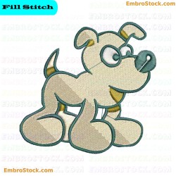 Cartoon Puppy Embroidery Design 2