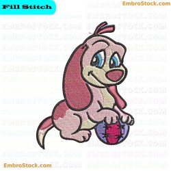 Cartoon Puppy Embroidery Design 3