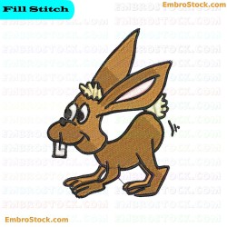 Cartoon Rabbit Embroidery Design 11