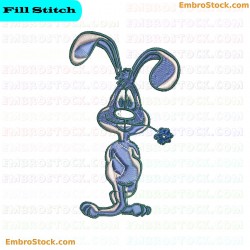 Cartoon Rabbit Embroidery Design 13