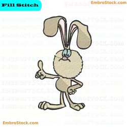 Cartoon Rabbit Embroidery Design 18