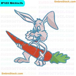 Cartoon Rabbit Embroidery Design 3