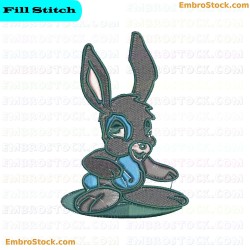 Cartoon Rabbit Embroidery Design 7