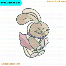 Cartoon Rabbit Ragdoll Critters Embroidery Design 3