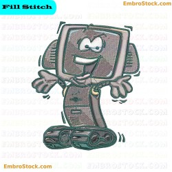 Cartoon Robot Embroidery Design 11