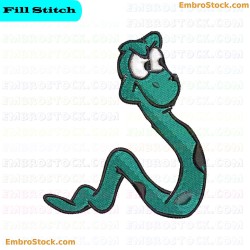 Cartoon Snake Embroidery Design 16