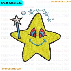 Cartoon Star Embroidery Design 5