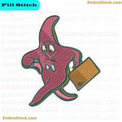 Cartoon Starfish Embroidery Design 2