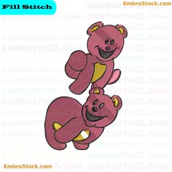 Cartoon Style Bears Embroidery Design 1