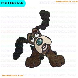 Cartoon Style Dog Embroidery Design 9