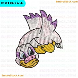 Cartoon Style Swan Embroidery Design 4