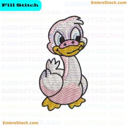 Cartoon Swan Embroidery Design 5