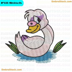 Cartoon Swan Embroidery Design 6