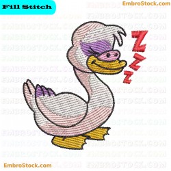 Cartoon Swan Embroidery Design 9