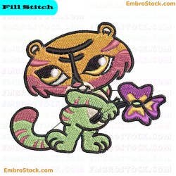 Cartoon Tiger Embroidery Design 11