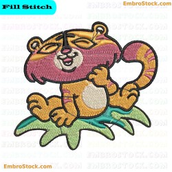 Cartoon Tiger Embroidery Design 12