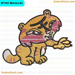 Cartoon Tiger Embroidery Design 14