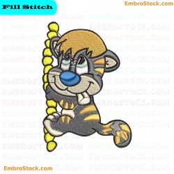 Cartoon Tiger Embroidery Design 15