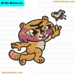 Cartoon Tiger Embroidery Design 18