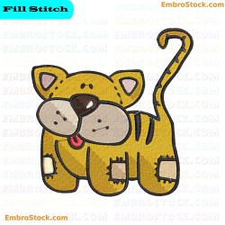 Cartoon Tiger Embroidery Design 40